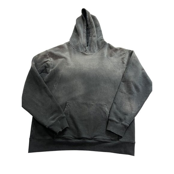 Strawberry LA Distressed Hoodie in Gray Wash - Picture 1 of 5